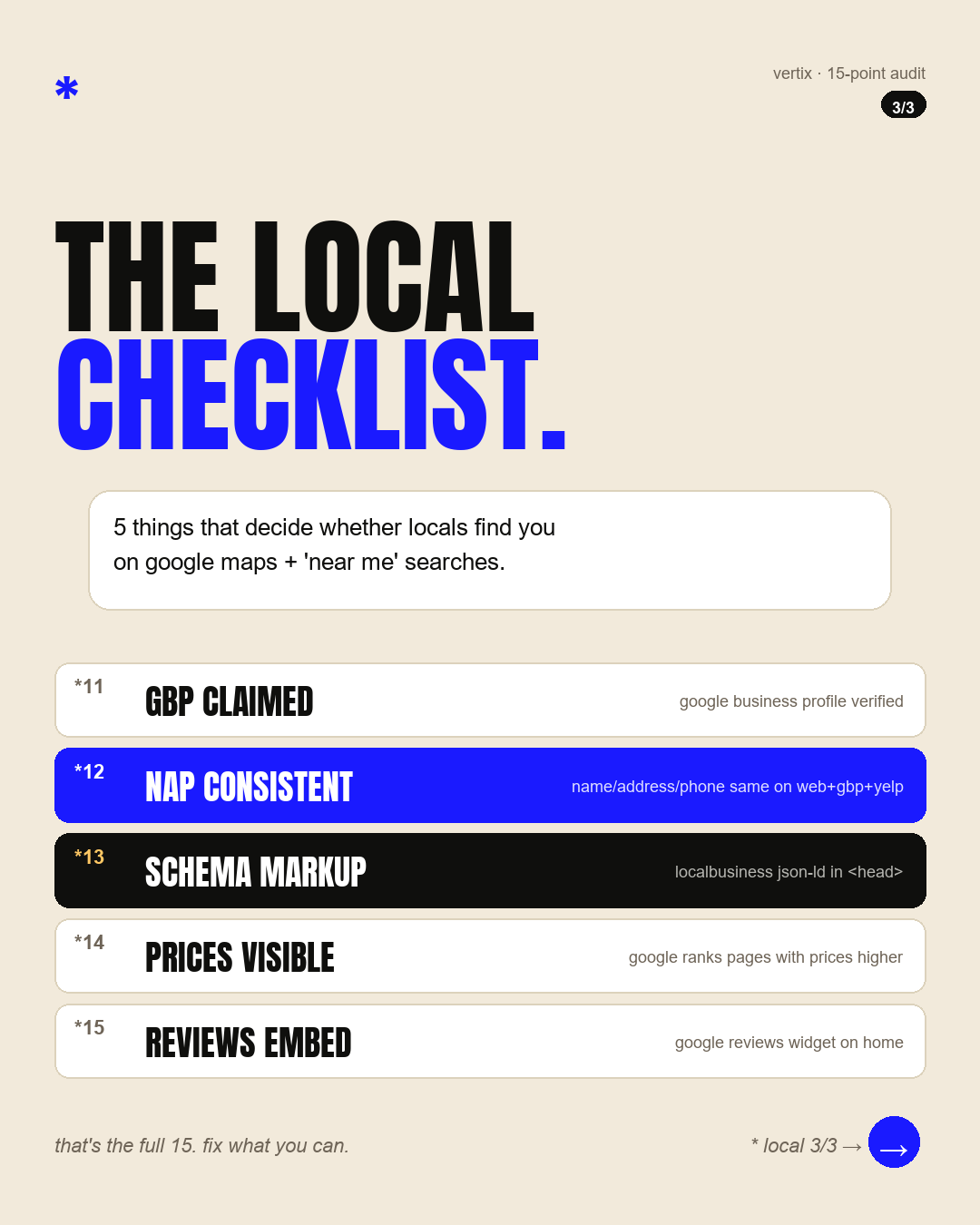 Local SEO checklist — 5 ranking fixes